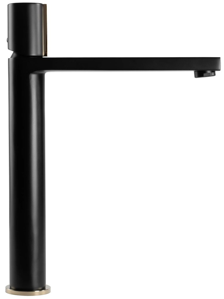 Rea ICON - vysoká umývadlová batéria, zlatá/čierna, REA-B5681