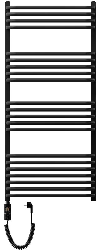 Mexen Apollo, elektrické vykurovacie teleso 1210x550 mm + vykurovacia tyč 600 W, čierna, W117-1210-550-2600-70