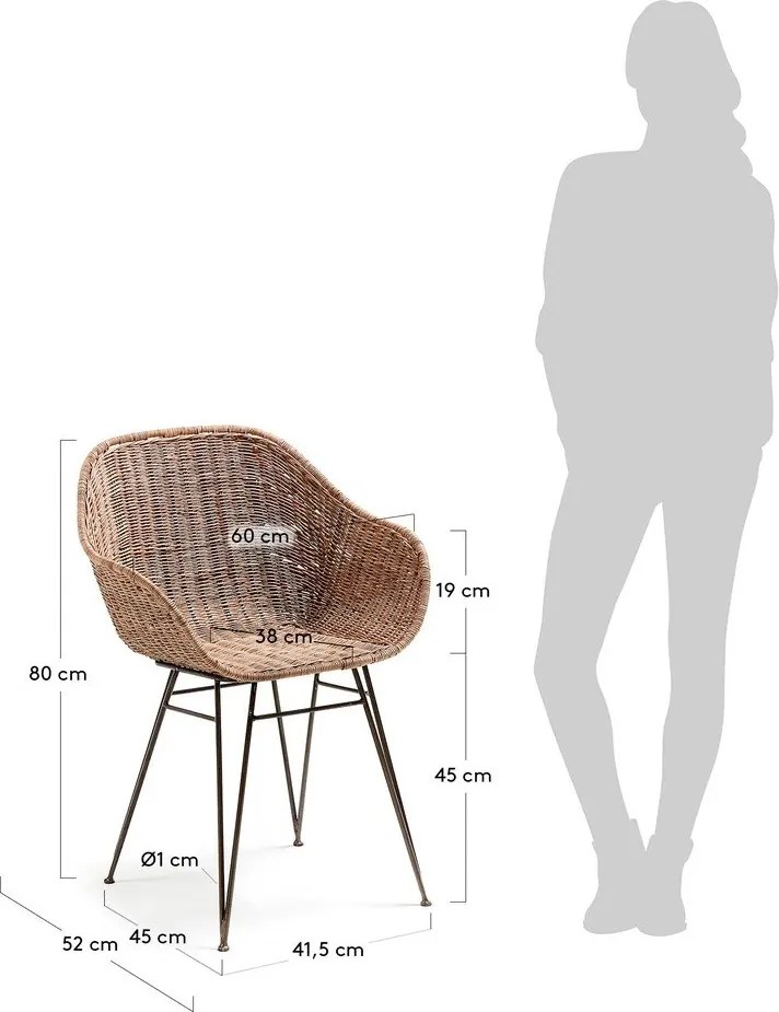 Jedálenská stolička v prírodnej farbe Chart – Kave Home