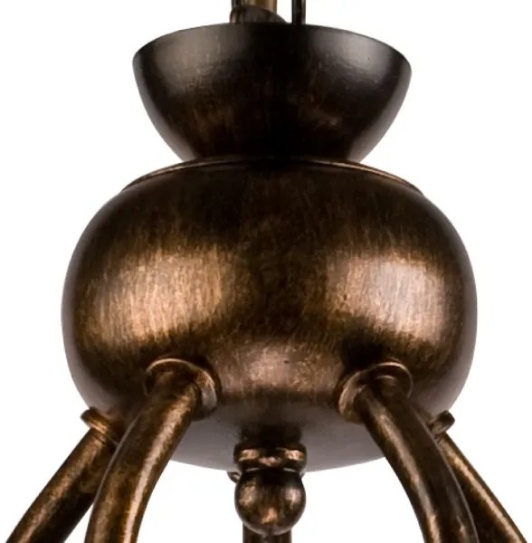Luster na reťazi RETRO II 5xE27/60W/230V čierna patina