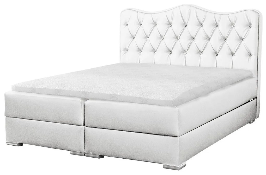 Posteľ kontinentálna Medrins, Rozmer postele: 180x200, Dostupné poťahy: ekokoža Soft 10a
