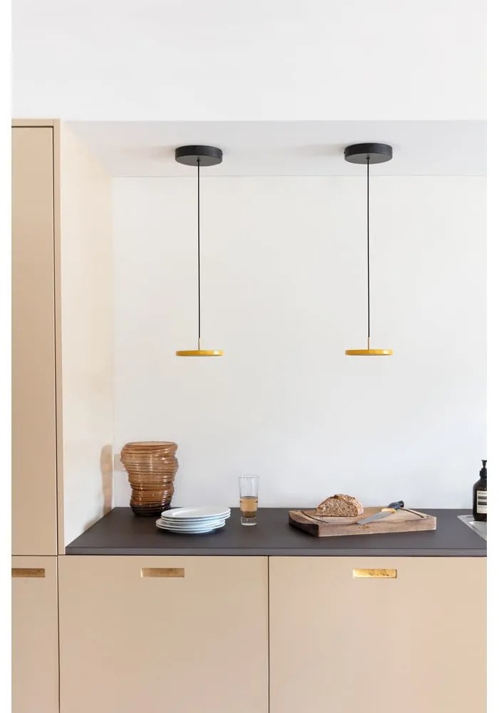 Žlté LED závesné svietidlo s kovovým tienidlom ø 15 cm Asteria Micro – UMAGE