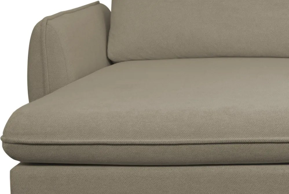 Rohová sedačka Salma,svetlo hnedá látka, univerzálna pravá/ľavá