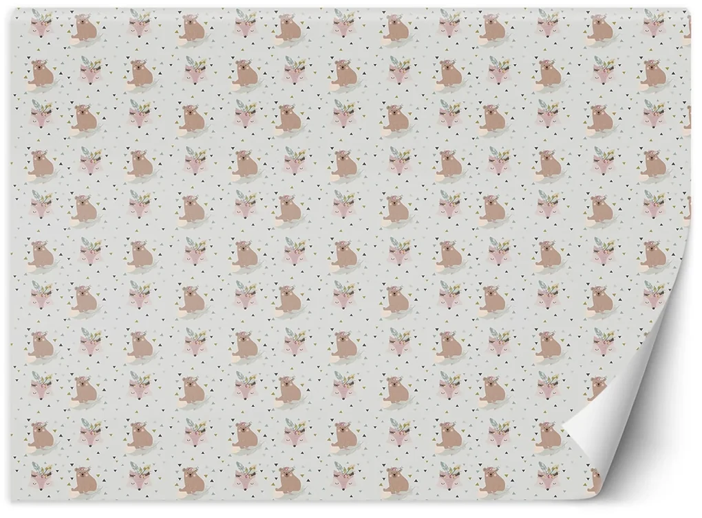 Gario Fototapeta Boho mackovia a líšky Materiál: Vliesová, Rozmery: 300 x 210 cm