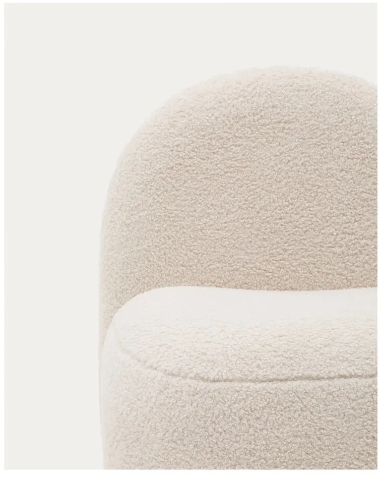 Biele detské kresielko z textílie buklé Bucky – Kave Home