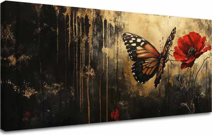 Obraz motýľov Makový sen - 100% originál domaľovaný akrylom