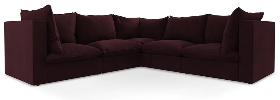 Vínovočervená rohová pohovka Manao – Makamii