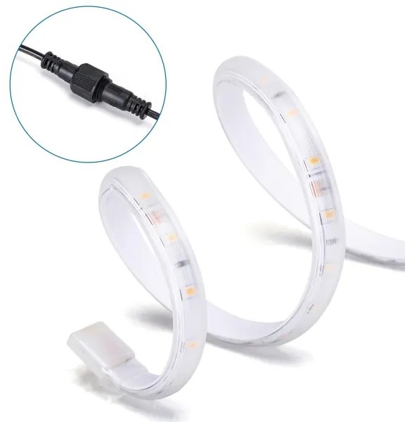 Aigostar - stmievateľný solárny LED pás/20W/3,2V 20 m 2700K IP65 + diaľkový ovládač