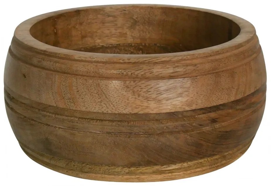 Vyrezávaná miska z mangového dreva Mango - 15 * 15 * 9,5cm