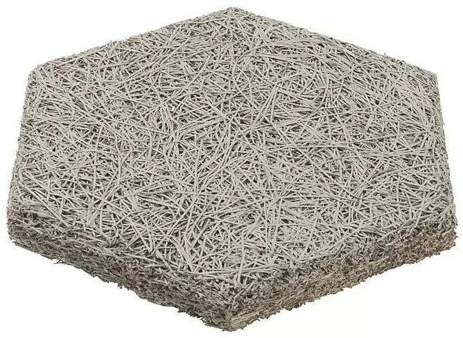 Fibrotech Akustický obkladový panel Hexagon, biely cement, drevitá vlna, 250 × 289 × 25 mm, signálna sivá, 18 ks