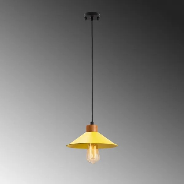 Luster na lane MANAVGAT 1xE27/40W/230V žltá/hnedá