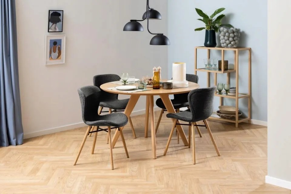 Jídelní židle Batilda A1z masivu antracit/dub přírodní