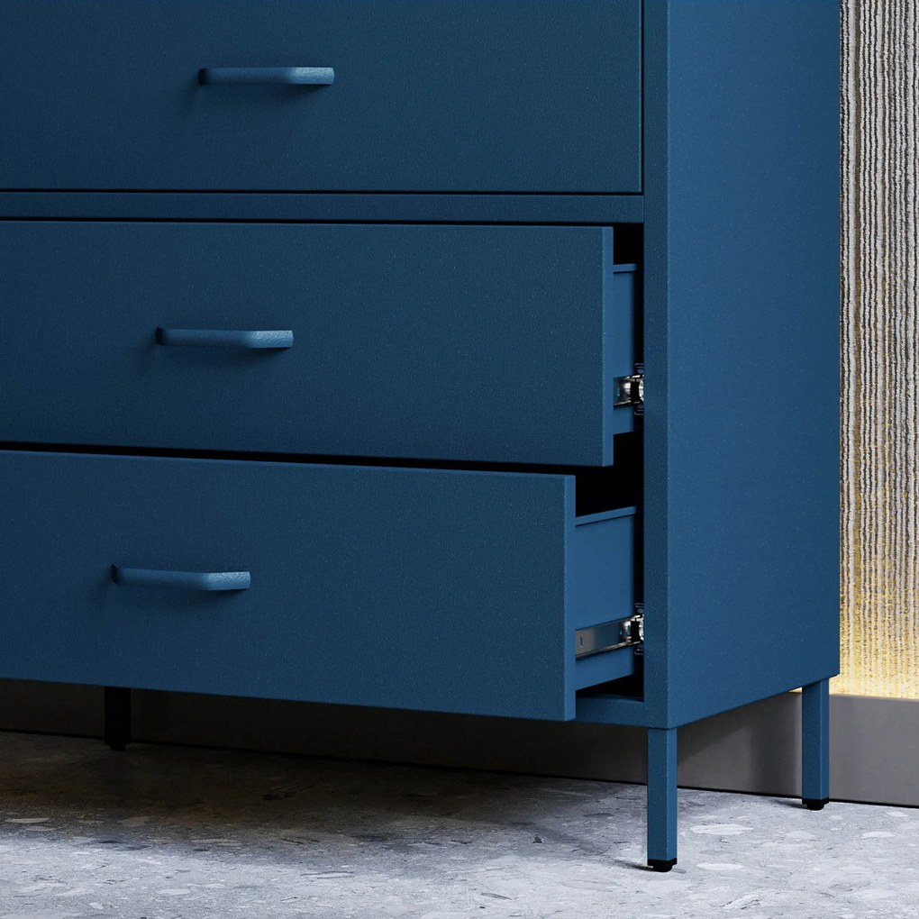 Komoda CARLA, 800 x 1015 x 400 mm, Modern: tmavomodrá farba