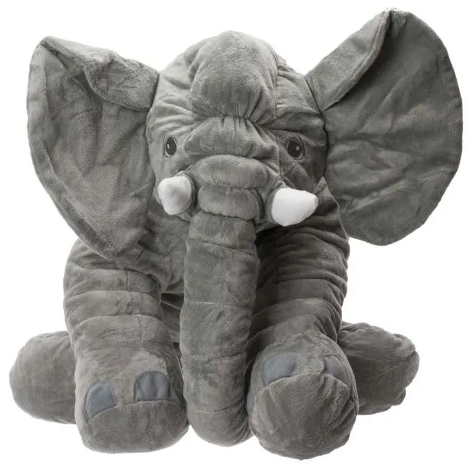 Bestent Plyšový mäkký slon 60cm sivý