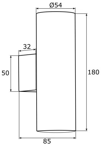 Argon 0909 - Nástenné svietidlo MITOS 2xGU10/5W/230V čierna
