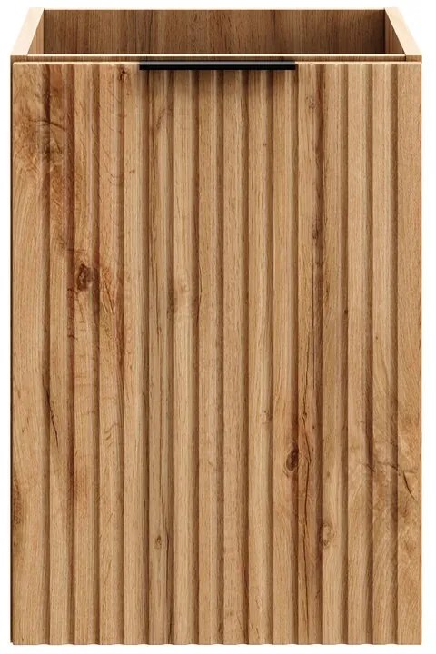 Závesná skrinka Casad s doskou 120 cm čierna/dub wotan