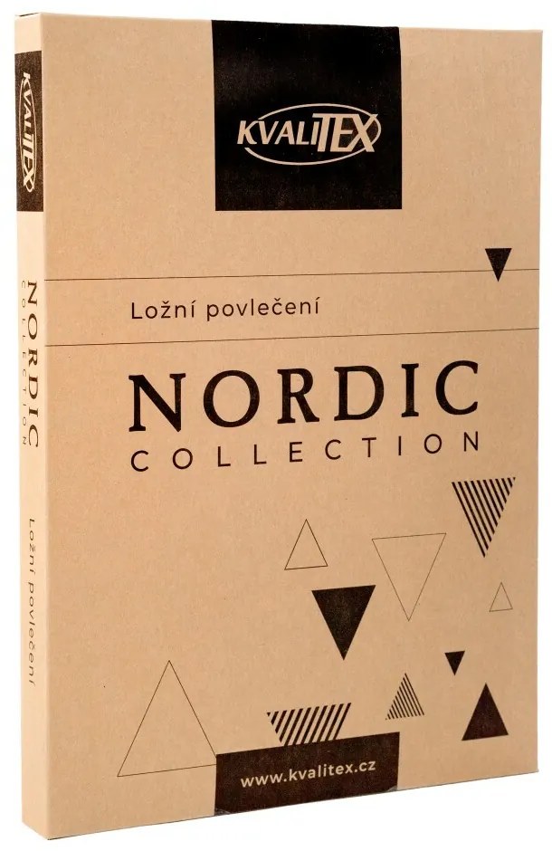 Kvalitex Bavlnené obliečky Nordic Grid modrá, 200 x 200 cm, 2 ks 70 x 90 cm