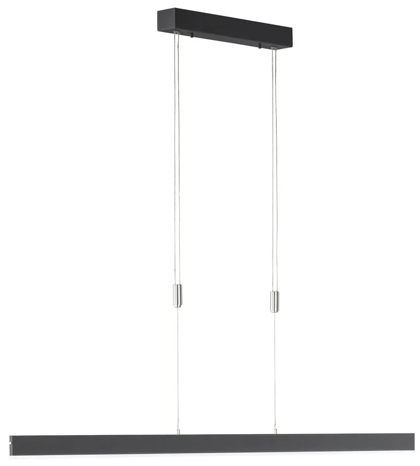 Čierne LED stmievateľné závesné svietidlo Straight – Fischer &amp; Honsel