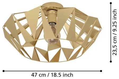 Eglo 43908 - Stropné svietidlo CARLTON 1xE27/60W/230V