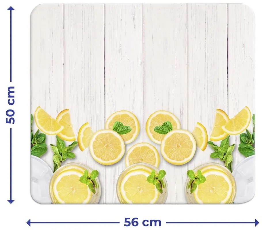 Kryt na stenu pri sporáku z tvrdeného skla 50x56 cm Lemons – Wenko