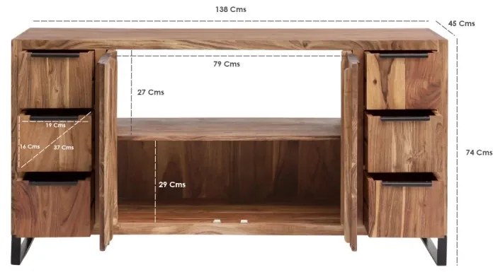 furniture-nabytek.cz - Masívny podstavec pod umývadlo Sydney Light II z akácie, lakovaný, hnedý
