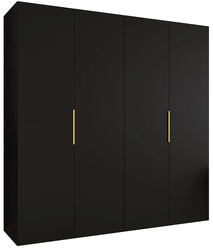 Skriňa Marbella I 200 čierna/zlatá