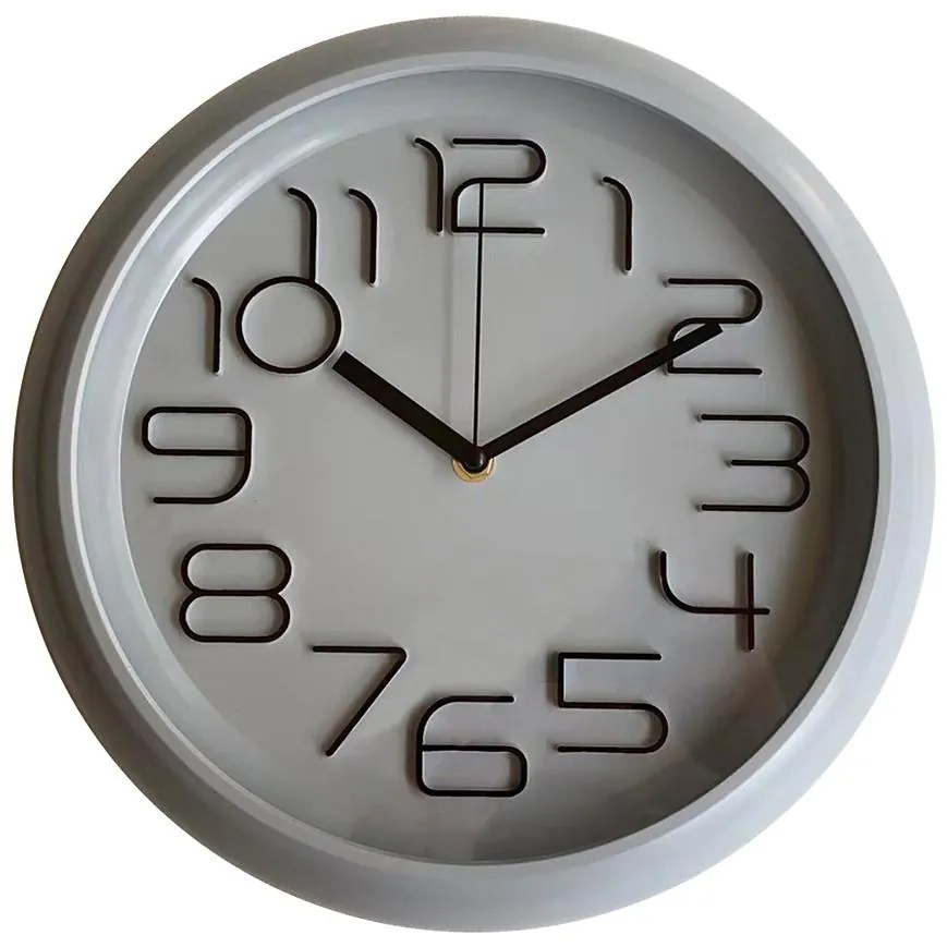 Šedé hodiny 30cm