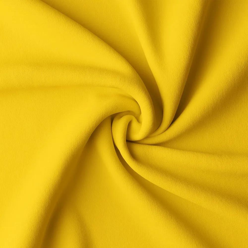 Dekorstudio Krátky jednofarebný záves -  Žltý Uchytenie závesu: Dekoračné kolieska