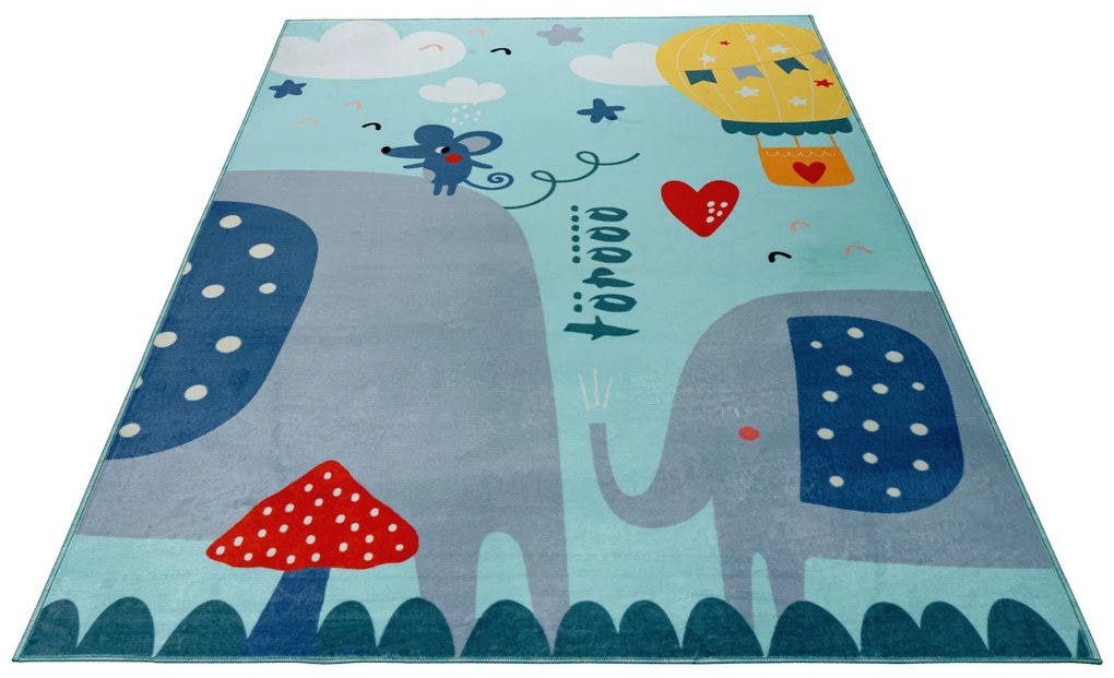 Detský kusový koberec Magic Kids ML 105 Cuel, 115 x160, modrá, detská izba, Obsession