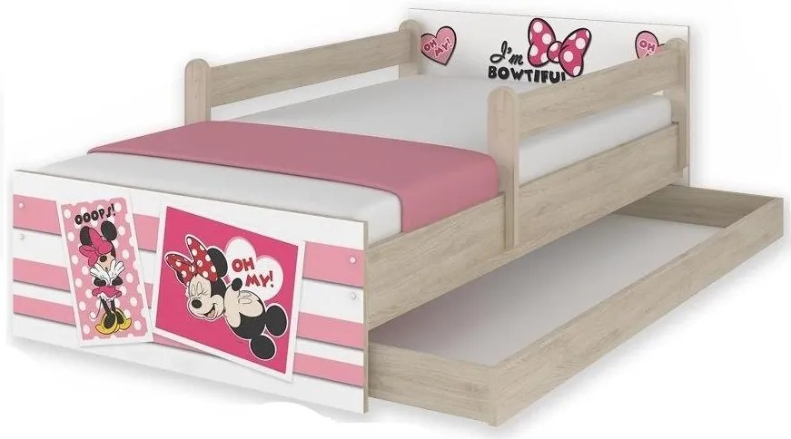 MAXMAX Detská posteľ MAX sa zásuvkou Disney - MINNIE II 200x90 cm 200x90 pre dievča ÁNO