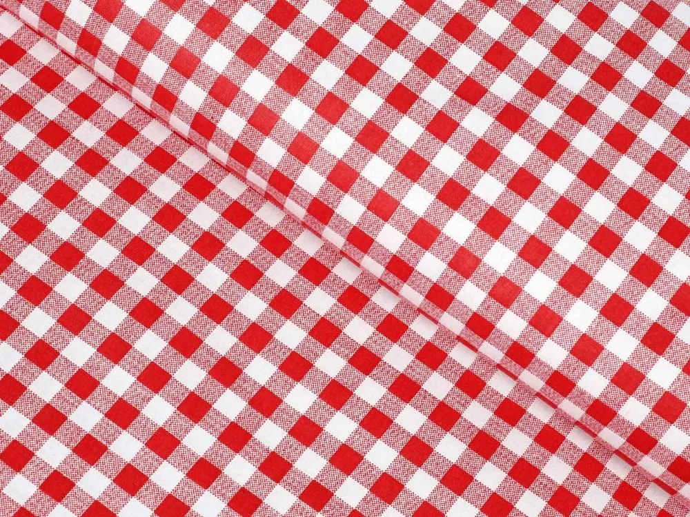 Biante Bavlnená obliečka na vankúš s lemom Sandra SA-056 Červeno-biele kocky 40 x 40 cm