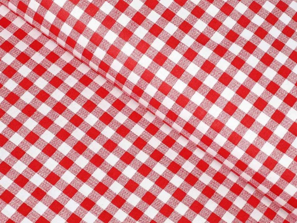 Biante Bavlnený štvorcový obrus Sandra SA-056 Červeno-biele kocky 100x100 cm