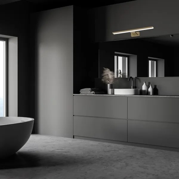 LED Kúpeľňové osvetlenie na zrkadlo SHINE LED/13,8W/230V 60 cm IP44 mosadz