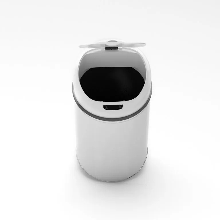 Bezdotykový odpadkový kôš so senzorom, 60 l, biely