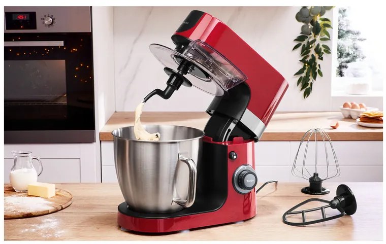 SILVERCREST® KITCHEN TOOLS Profesionálny kuchynský robot SKMP 1300 D3, červená (100353863)
