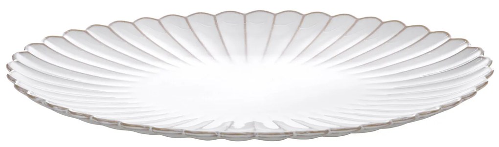 DEKORAČNÝ KERAMICKÝ PODNOS AVRIL 31X21X3 CM KRÉMOVÁ