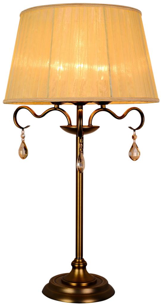 CLX Stolová lampa v klasickom štýle FLORENCE, 3xE14. 40W, patina