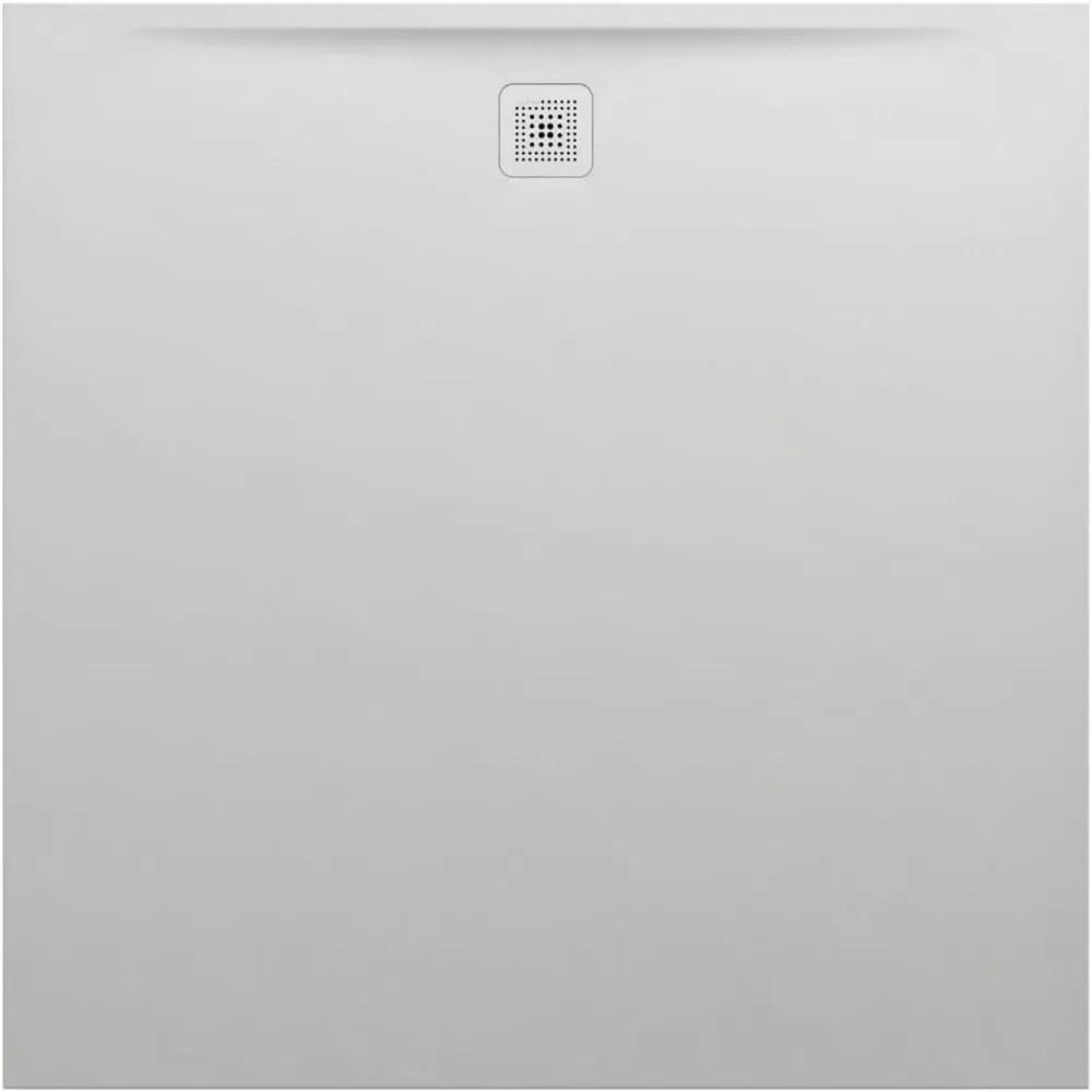 LAUFEN Pro štvorcová sprchová vanička z materiálu Marbond, odtok na boku, 1500 x 1500 x 40 mm, svetlá šedá, H2139530770001