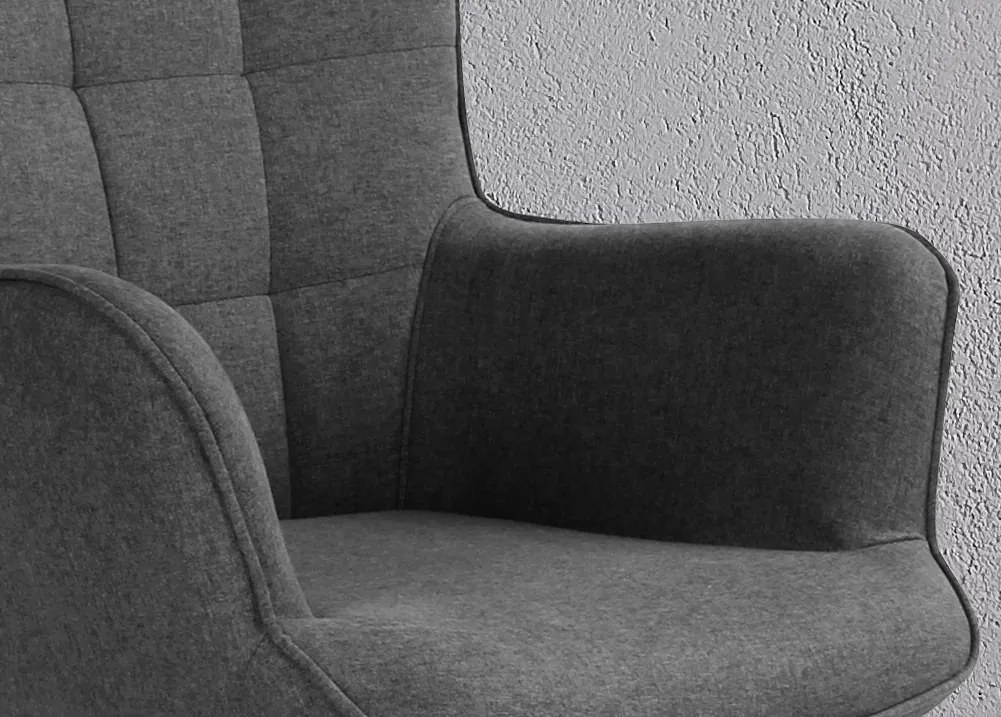 Kreslo Victoria, šedá látka