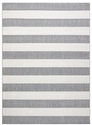 Koberec Floorlux sizal flat 48644/637- Pásy sivo biely