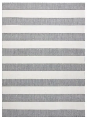 Koberec Floorlux sizal flat 48644/637- Pásy sivo biely