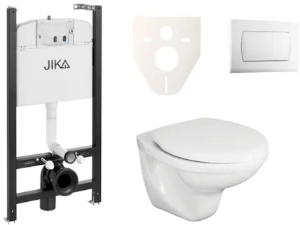 Cenovo zvýhodnený závesný WC set Jika do ľahkých stien / predstenová montáž + WC Fayans Neo SIKOJSJ1