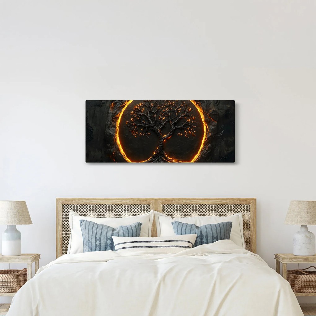 Obraz – Strom života v láve II. (120x50 cm)