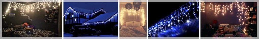 Bestent LED svetelná záclona 300 LED 12 m, viacfarebná