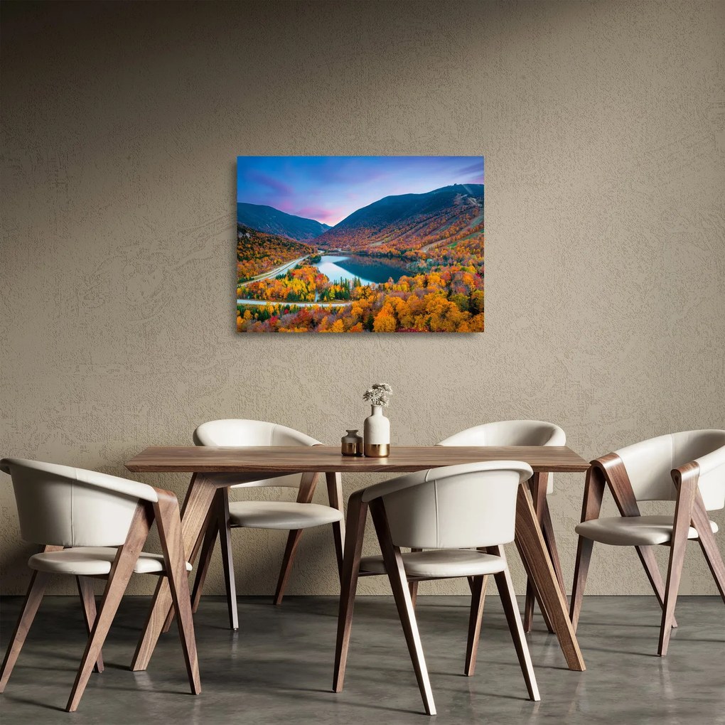 Sklenený obraz - White Mountain, New Hampshire, USA (70x50 cm)