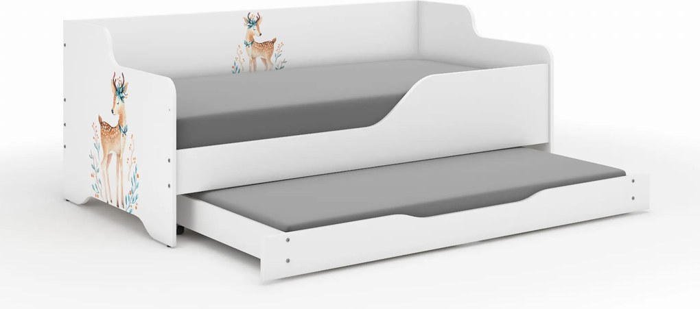 Wooden Toys Detská posteľ LILU 160x80 SARENKA s funkciou na spanie