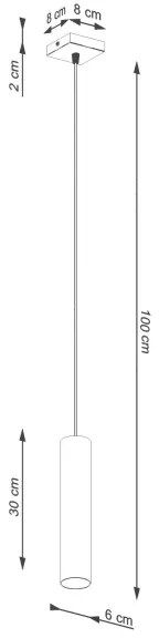 Sollux SL.1489 - Luster na lanku LAGOS 1xGU10/10W/230V červená