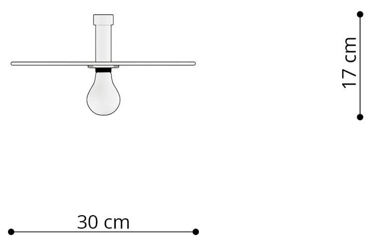 Nástenné svietidlo Sirkel, 1x čierne drôtené tienidlo, (fi 30 cm)