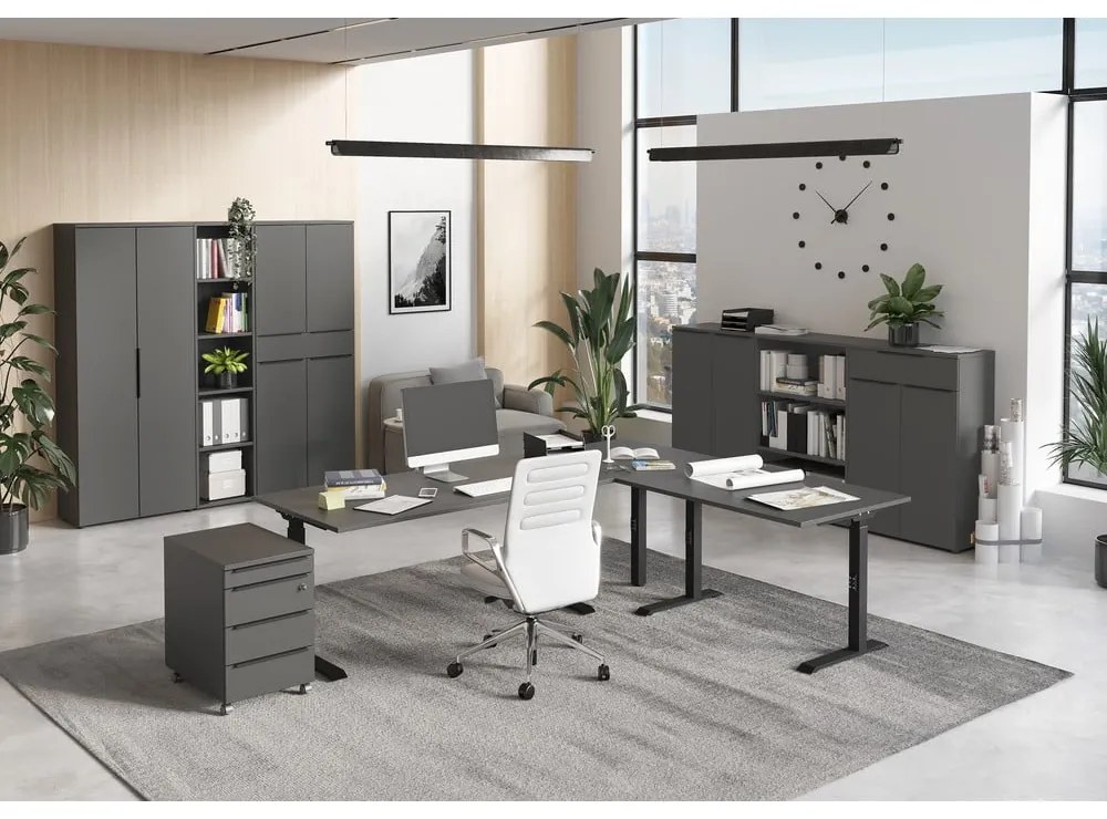 Antracitová uzamykateľná skrinka 42x63 cm Mailand – Germania