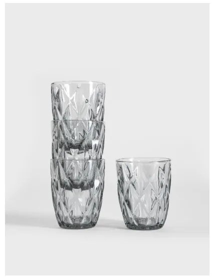 Sada štyroch pohárov LUNO grafitová 748240 280 ml (4 ks)